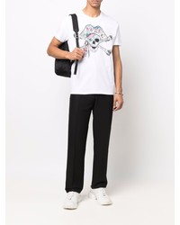 T-shirt à col rond imprimé blanc Etro