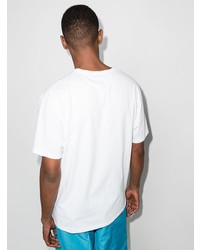 T-shirt à col rond imprimé blanc MAISON KITSUNÉ