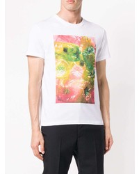 T-shirt à col rond imprimé blanc Stella McCartney