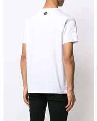 T-shirt à col rond imprimé blanc Philipp Plein