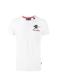 T-shirt à col rond imprimé blanc Plein Sport