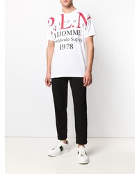 T-shirt à col rond imprimé blanc Philipp Plein