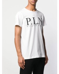 T-shirt à col rond imprimé blanc Philipp Plein