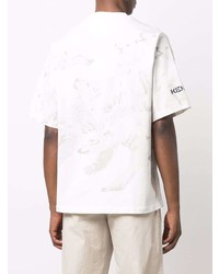 T-shirt à col rond imprimé blanc Kenzo