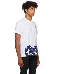 T-shirt à col rond imprimé blanc Comme Des Garcons Play