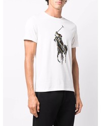 T-shirt à col rond imprimé blanc Polo Ralph Lauren