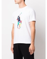 T-shirt à col rond imprimé blanc Polo Ralph Lauren