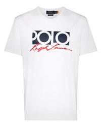 T-shirt à col rond imprimé blanc Polo Ralph Lauren