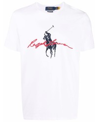 T-shirt à col rond imprimé blanc Polo Ralph Lauren