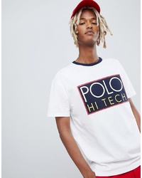 T-shirt à col rond imprimé blanc Polo Ralph Lauren