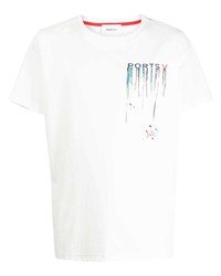 T-shirt à col rond imprimé blanc Ports V