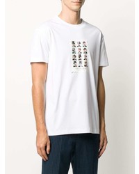 T-shirt à col rond imprimé blanc Viktor & Rolf