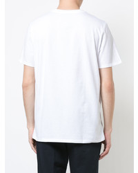 T-shirt à col rond imprimé blanc A.P.C.