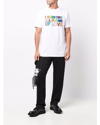 T-shirt à col rond imprimé blanc Off-White