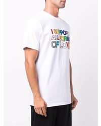 T-shirt à col rond imprimé blanc Off-White