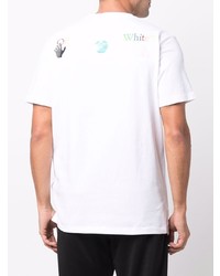 T-shirt à col rond imprimé blanc Off-White