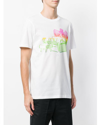 T-shirt à col rond imprimé blanc Ps By Paul Smith