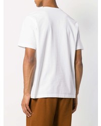 T-shirt à col rond imprimé blanc Marni