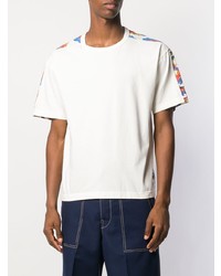 T-shirt à col rond imprimé blanc Marni