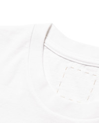 T-shirt à col rond imprimé blanc VISVIM