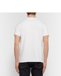 T-shirt à col rond imprimé blanc VISVIM