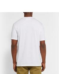 T-shirt à col rond imprimé blanc Maison Margiela