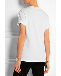 T-shirt à col rond imprimé blanc MCQ