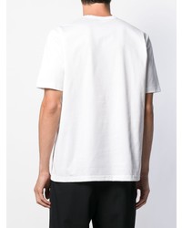 T-shirt à col rond imprimé blanc Junya Watanabe MAN