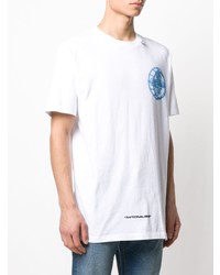 T-shirt à col rond imprimé blanc Off-White