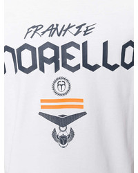 T-shirt à col rond imprimé blanc Frankie Morello