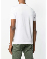 T-shirt à col rond imprimé blanc Emporio Armani