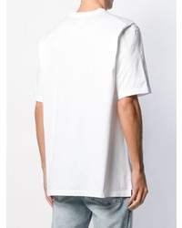 T-shirt à col rond imprimé blanc DSQUARED2