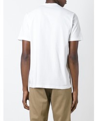 T-shirt à col rond imprimé blanc Marni