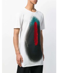 T-shirt à col rond imprimé blanc 11 By Boris Bidjan Saberi