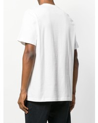 T-shirt à col rond imprimé blanc Oamc