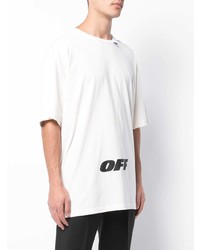 T-shirt à col rond imprimé blanc Off-White