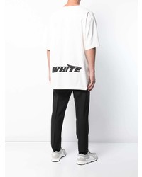 T-shirt à col rond imprimé blanc Off-White