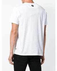 T-shirt à col rond imprimé blanc Philipp Plein