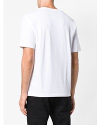 T-shirt à col rond imprimé blanc Calvin Klein