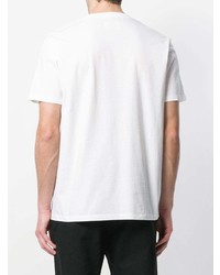 T-shirt à col rond imprimé blanc Folk