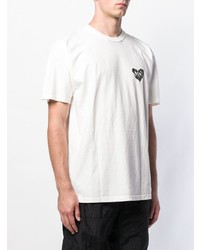 T-shirt à col rond imprimé blanc Stussy