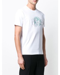 T-shirt à col rond imprimé blanc Kenzo