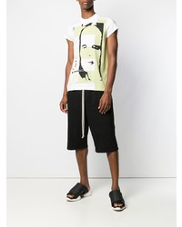 T-shirt à col rond imprimé blanc Rick Owens DRKSHDW