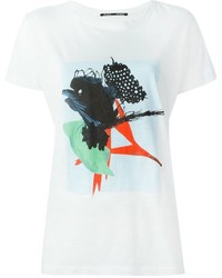T-shirt à col rond imprimé blanc Proenza Schouler