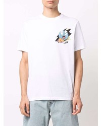 T-shirt à col rond imprimé blanc Paul Smith