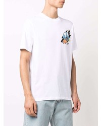 T-shirt à col rond imprimé blanc Paul Smith