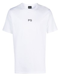 T-shirt à col rond imprimé blanc PS Paul Smith