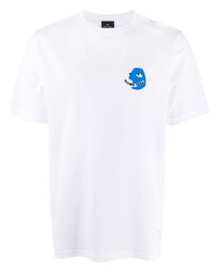 T-shirt à col rond imprimé blanc PS Paul Smith