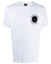 T-shirt à col rond imprimé blanc PS Paul Smith