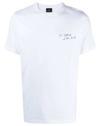 T-shirt à col rond imprimé blanc PS Paul Smith